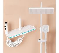 YCVAWEOD Salle de Bain Mélange Douche à Eau Ensemble de Bombe à Main Hauteur réglable Affichage numérique Intelligent Copper Fine Copper Principal 4 Portes d'eau Grande POTERIE SPÉRAL HEU LWX