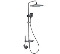 YCVAWEOD Salle de Bain mélangé Douche à Eau Spray à Main Hauteur réglable Copper Fine Copper Principal Corps numérique Intelligent Affichage numérique 4 Prises de Grande Taille Top Spray LWX