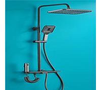 YCVAWEOD Salle de Bain mélangée Douche à Eau Spray à Main Hauteur réglable Copper Fine Copper Corps Céramique Core Valve 4 Sorties Spray Top à Grande Taille (Blanc) LWX