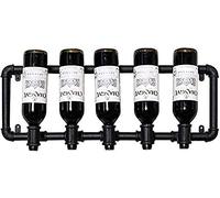 YCVAWEOD Shelf de vin Contexte de vin rétro Mur à vin monté sur Le Mur métallique en métal Conception de Pipe à Eau Suspendue Rack de Bouteille de vin Organisateur de la Bouteille de vin Rouge LWX
