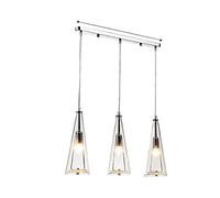 YCVAWEOD Simple 3 lumières Nord Créatif Moderne Europe Lampes Suspendues en Verre Plafonniers Décoration Postmoderne Cristal LED Lampe Suspendue Dispositif (Transparent B) LWX