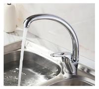 YCVAWEOD Statue à 360 degrés Rotat Évier de Cuisine Brass Chrome Chrome et mélangeur Chaud Pipe de Sortie incurvée Taps à Manche Unique, décorations de Robinet de Cuisine LWX