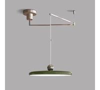 YCVAWEOD Suspension LED Moderne à Gradation - Plafonnier à Bras oscillant Rond de 15,7", Lampe Suspendue crème réglable de 37 W pour îlot de Cuisine, éclairage de Chambre et de Salon LWX