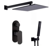 YCVAWEOD Système de Robinet de Douche Ensemble de Salle de Bain Taps de Luxe mélangeur de Pluie combinée Mur Murlé Précipitant la tête et Tuyau (Or, 10 Pouces) LWX
