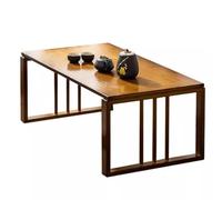 YCVAWEOD Table Basse Pliante de Bambou Portable de Style Japonais - Profil Bas, 27,5 Pouces, idéal pour Le Salon et Le Bureau - Conception Durable et économique pour Un Stockage Facile LWX
