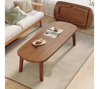 YCVAWEOD Table d'appoint Pliable en Bois, Petite Table Basse Rustique, Table Centrale pour Salon, Chambre à Coucher, Bureau, Design Peu encombrant (Couleur Noyer, Taille compacte) LWX