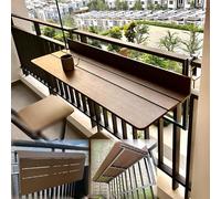 YCVAWEOD Table de Pliage extérieure réglable pour balustrades de Balcon - Conception d'économie d'espace pour Une Configuration et Une Utilisation faciles - Parfaits pour Les Jardins et Les terrasses