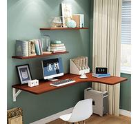 YCVAWEOD Table des Feuilles de Gouttes à gorgée de Collision Murale Pliante Industrielle, Table de Table à Manger, Tables à Barres murales en Bois, établi, Table d'étude, Bloc de Bois Massif en Bloc