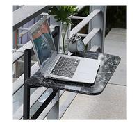 YCVAWEOD Table Pliante de Balcon, Table Pliante, Table d'appoint de terrasse, Meubles de Balcon, 4 Tables Basses réglables à la Hauteur pour Le Porche de Patio (Couleur Noire: Taille: 120 * 35cm) LWX