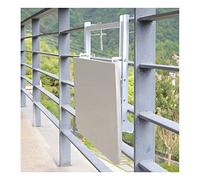 YCVAWEOD Table Pliante de Balcon, Table Pliante, Table d'appoint de terrasse, Meubles de Balcon, 4 Tables Basses réglables en Plein air pour Porche de Patio (Couleur Blanc, Taille: 60 * 35cm) LWX