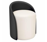 YCVAWEOD Tabouret de Tabouret cosmétique, Dossier de Maison de Luxe léger Tabouret cosmétique, Tabouret en Cuir Simple Moderne, Chambre de Loisirs de Loisir de Salon (Couleur Noire) LWX