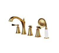 YCVAWEOD Tapisseur de Salle de Bain Tap avec Douche 5 Trous 2 Mode Bath Bath Douche Tap Tap Deck Mount en Laiton, chromé plaqué LWX