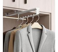 YCVAWEOD Tie à Placard de Garde-Robe coulissante - Tige de Placard d'extraction Extensible, tiges de placards coulissants, organisateurs de Garde-Robes faciles à Installer, jusqu'à 25 kg, Rails de