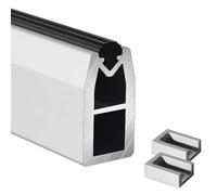 YCVAWEOD Tie à Placard en Aluminium avec Supports finaux pour Les vêtements Suspendus Organisateur de Rack de vêtements Amovible pour Douche Verandahs Riding Rod Inclus LWX