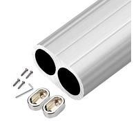 YCVAWEOD Tie à Placard Ovale en métal Robuste avec Support Final de vêtements muraux pour Les vêtements Suspendus Disponibles en Longueur 80130 cm LWX