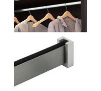 YCVAWEOD Tie à Placard sans Glissement Robuste avec Surface brossée Extra Long Vêtements Pôle pour Les vêtements Suspendus Comprend des Supports finaux pour l'optimisation de la Garde-Robe LWX