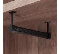 YCVAWEOD Tie à vêtements Noire réglable 30-80 cm Hangage de Plafond Sauvage de l'espace Cuttable Metal Nizer Bar pour Le diviseur de Garde-Robe de Placard (60 cm / 23,5 ") LWX