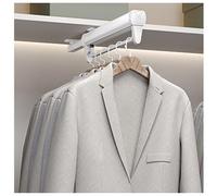 YCVAWEOD Tie de Placard Extensible Tire des vêtements Hangle Tie à Pantalon rétractable Rassel Save-Saver Armoire Vêtements Rail de 260 mm à 560 mm (Couleur: Blanc, Taille: 360 mm) LWX