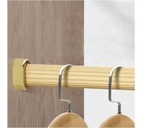 YCVAWEOD Tiges de Placard en métal Mural en Or Hangle de vêtements 50 cm Polaire Ovale Aluminium avec Support Final pour Le Rangement de Placard à Linge LWX