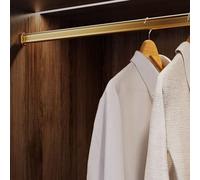 YCVAWEOD Tiges de vêtements ovales en Or pour Les vêtements Suspendus dans Les armoires Porte et armoires de Salle de Bain Chambre 67/60/55/48/36/24/12/8 POUC Rail Hanger avec Les Supports LWX