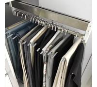 YCVAWEOD Tire de Placard d'extraction Extensible - Rack d'organisateur de Placard pour Pantalon et Manteau, Rail de vêtements Extensible avec 2 Piste coulissante, tir de gise de Placard réglable 30 à
