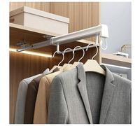 YCVAWEOD Tire de vêtements de Tenue Lourds Hangle de Cintre Push-Pull Vêtements Rail Extensible Pantalable Pantalons Space-Saver Clothers Organisateurs (Taille: 30,8 cm) LWX