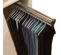 YCVAWEOD Tire des Pantalons de Pantalons Pantalons Pantalons Robustes Robustes de gise de Placard d'extension - Tige de Placard de Garde-Robe coulissante, Rail de vêtements Extensible avec 2 Piste