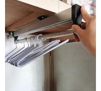 YCVAWEOD Tirez des vêtements de Rail de Rail du Cintre, Tige de Placard d'extraction Extensible, 201 Acier Finition coulissante de Placard, avec 2 Rails coulissants Rails à vêtements Extensibles