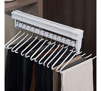 YCVAWEOD Tirez des vêtements de Vide de vêtements pour Armoire, Rail à vêtements Extensible 26-61 cm Sauvetage d'espace Rail de Garde-Robe, Tige de Placard en métal (Taille: 61 cm / 24 Pouces) Beau
