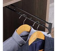 YCVAWEOD Tirez Le Placard Tige Suspendue pour Pantalon à vêtements, Rail à vêtements réglable 25-45 cm Rails de Garde-Robe, Cintre rétractable - Noir (Taille: 400 mm / 15,7 Pouces) Beau Paysage LWX