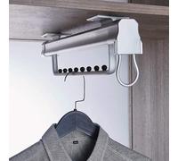 YCVAWEOD Tube de Rail de Garde-Robe en Acier Inoxydable - Tige de Placard de Traction Extensible, Armoire de Garde-Robe réglable. LWX