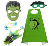YCVBCY Hero Capes pour Enfants, Avengerrs Supperheroes Déguisements pour Enfant Capes et Masques avec Gant de Lanceur Jouets Cosplay Costume Articles de Fête Deguisement Halloween Enfant