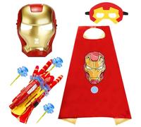YCVBCY Hero Capes pour Enfants, Supperheroes Déguisements pour Enfant Capes et Masques avec Gant de Lanceur Jouets Cosplay Costume Articles de Fête Deguisement Halloween Enfant 1