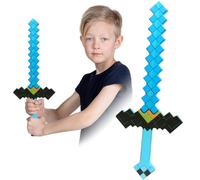 YCVBCY Pixel L'épée Jouet pour Enfant Épée Enchantée en Diamant Pixel L'épée en Pierre Collection d’Accessoires de Combat Épée Jouet Transformable pour Cosplay Fête d'anniversaire