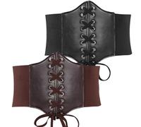 YCVSKY Ceinture Corset Femme Elastique à Lacets Rétro Large pour Pardessus Robe Fête Jupe Tenue Quotidienne