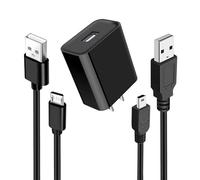 ycwwzzh Mini câble de charge USB compatible avec Garmin Nuvi GPS 40lm 50lm 52LM 54 54LM 55LMT 56 57 57LM 58 65LM 66LM 68LM 200w 255w 260w 256w 1300 1350 1450 avec mini USB et micro USB