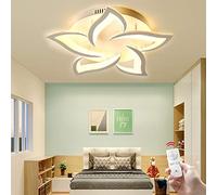 YCWZKJ Plafonnier LED à intensité Variable en Forme de Fleurs en métal et Acrylique avec télécommande, Design Moderne pour Salon, Chambre à Coucher, Salle à Manger, Chambre d'enfant, prot