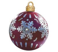 Ycxydr Boule de Noël gonflable géante - Décoration d’extérieur/intérieur pour mariage, festival, cour, jardin - Avec pompe (A, 60 cm)