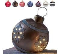 Ycxydr Boule de Noël gonflable géante - Décoration d’extérieur/intérieur pour mariage, festival, cour, jardin - Avec pompe (C, 60 cm)