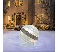 Ycxydr Boule de Noël gonflable géante - Décoration d’extérieur/intérieur pour mariage, festival, cour, jardin - Avec pompe (E, 60 cm)