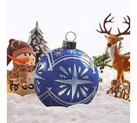 Ycxydr Boule de Noël gonflable géante - Décoration d’extérieur/intérieur pour mariage, festival, cour, jardin - Avec pompe (B, 60 cm)