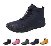YCYATS Chaussures d'hiver pieds nus pour homme et femme - Chaussures de trail - Chaussures de randonnée - Chaussures hautes chaudes et antidérapantes, bleu, 40 EU