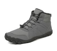 YCYATS Chaussures d'hiver pieds nus pour homme et femme - Chaussures de trail - Chaussures de randonnée - Chaussures hautes chaudes et antidérapantes, gris, 40 EU