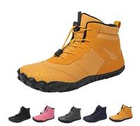 YCYATS Chaussures d'hiver pieds nus pour homme et femme - Chaussures de trail - Chaussures de randonnée - Chaussures hautes chaudes et antidérapantes, Jaune B., 40 EU