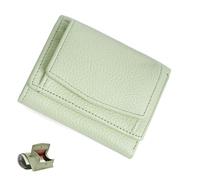 YCYATS Mini Portefeuille pour Femmes et Hommes, Porte-Cartes en Cuir véritable avec Blocage RFID, Design Compact et Fin, Grande capacité (Vert Super Vert)