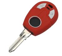 YCYHMHH Étui en Silicone pour clé de Voiture à Distance pour Fiat transponder Brazil Positron 2 Buttons Remote Key-Red