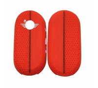YCYHMHH Lot de 2 coques de clé de voiture en silicone pour BMW Mini F65 F66 F67 U25 2023-25 + 4 boutons pour télécommande intelligente Rouge