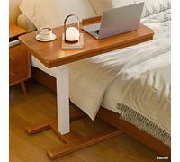 YCYHXJB Bois Massif Table pour Lit à roulettes, Inclinable Bureau de Travail avec Rangement, Table de Lit a Roulette, Mobile Standing Desk pour L'hôpital et La Maison(Yellow)