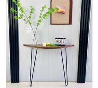 YCYHXJB Console D'entrée Semi-Circulaire, Table D'appoint en Bois Massif avec Pieds Réglables, Table D’Entrée pour L'entrée, Couloir ou Salon(100 * 25 * 80cm/39.4 * 9.8 * 31.5in)