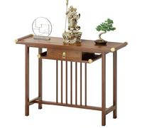 YCYHXJB Console Meuble Bambou, Table D'autel avec Tiroir, Tables D'appoint avec Décorations en Laiton pour Salon, Hall D'entrée, Temples(120 * 42 * 88cm/47.2 * 16.5 * 34.6in)